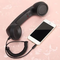 wired retro telephone handset and wired phone handset receivers headphones for a mobile phone with comfortable call 3 5mm