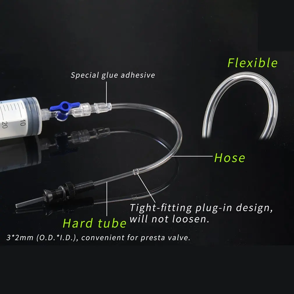 

Cycling Bike Bicycle Tubeless Tyre Sealant Injector Injection Tool Bike Injector Accessories With Hose Hard Tube Switch
