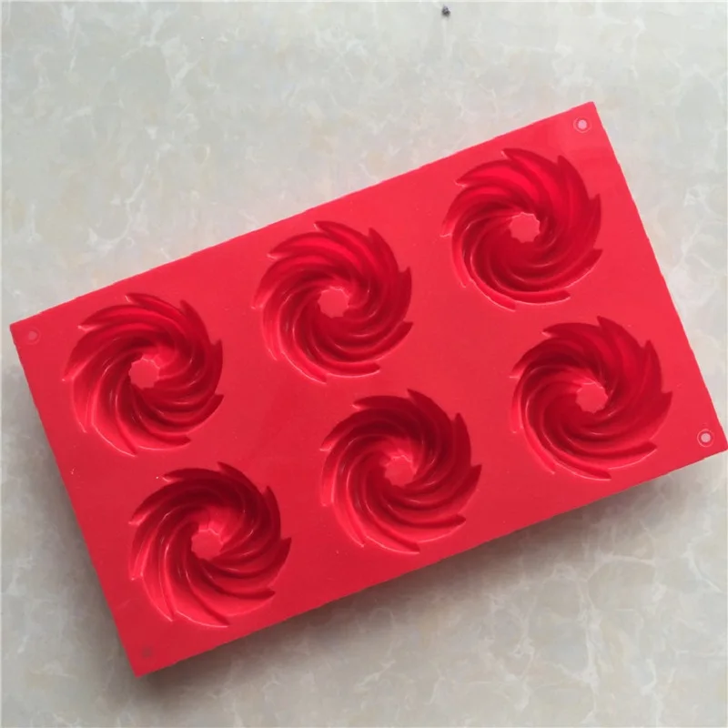6 даже большие вихревые силиконовые Луны форма для пирога Кухня выпечки DIY Ручная