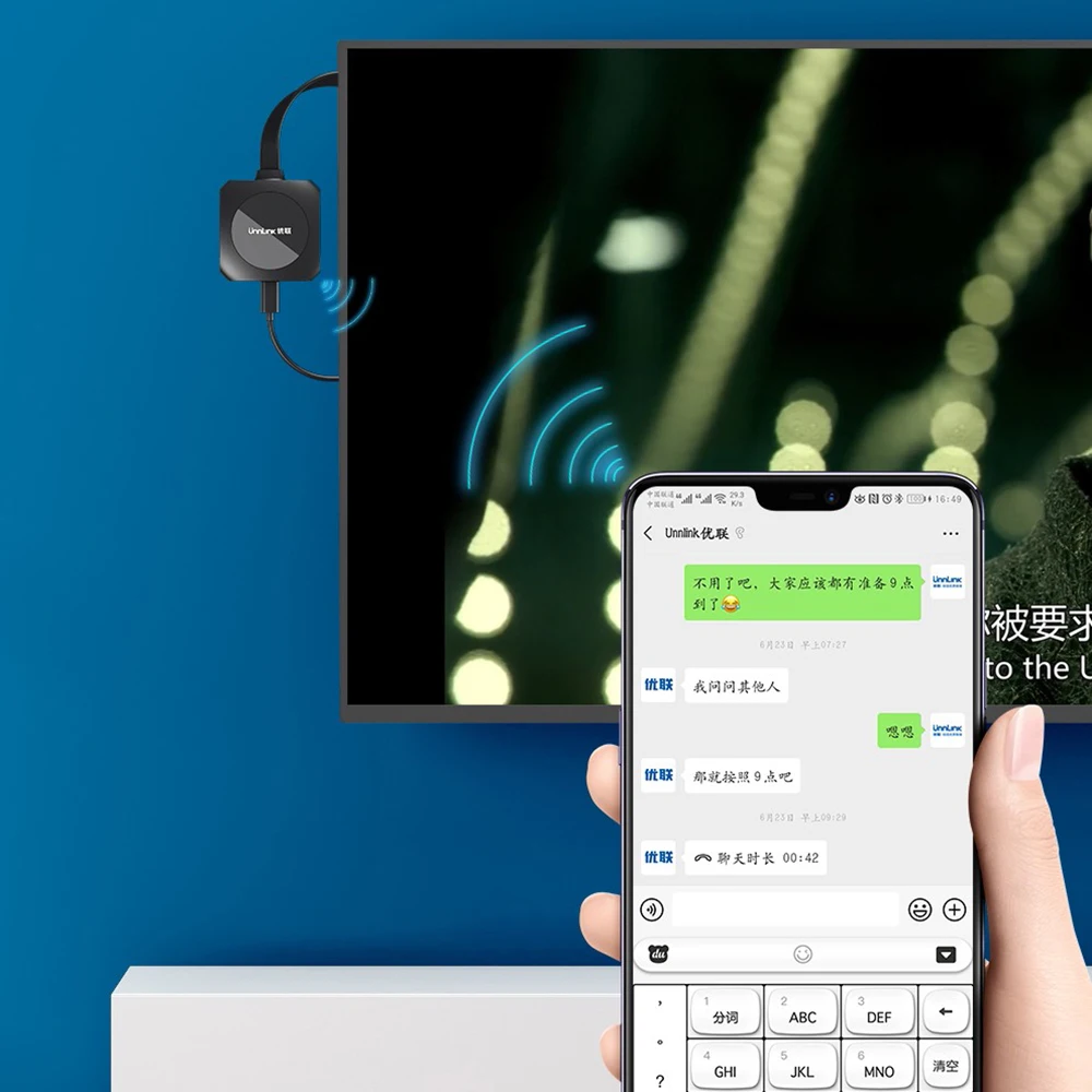 Unnlink ТВ-Стик HDMI-совместимый беспроводной ключ-дисплей 4K Miracast DLNA Airplay Зеркальное