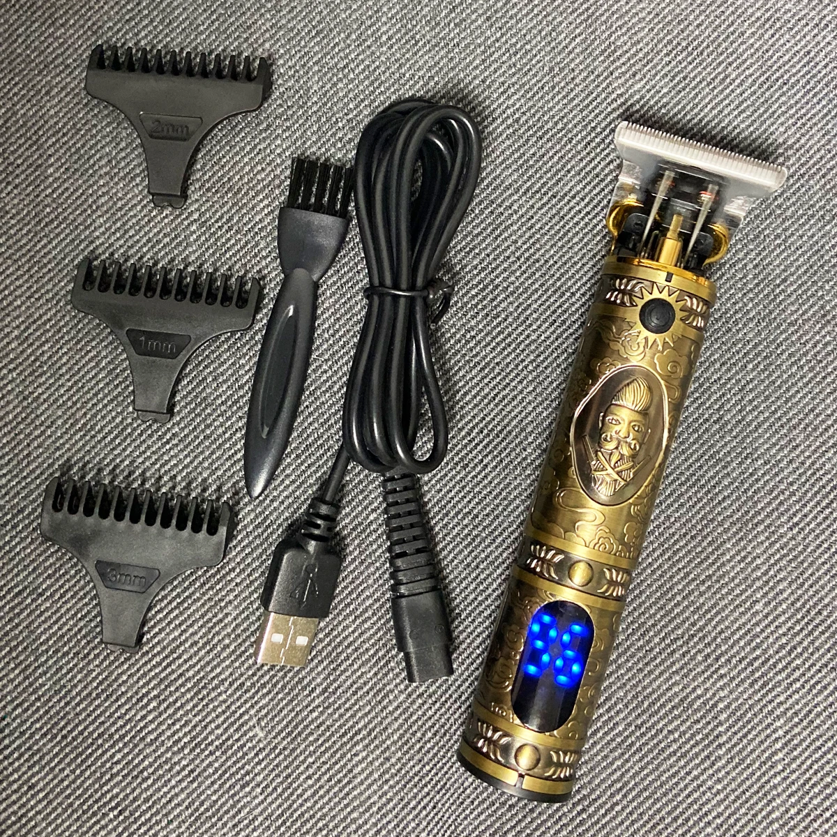 

T9 LCD Professional Digital Hair Trimmer Rechargeable Electric Hair Clipper Men's Cordless Haircut Adjustable Ceramic Blade