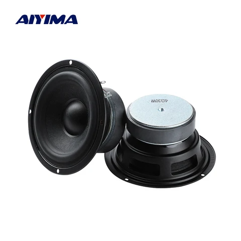 AIYIMA 2 шт. 4,5 дюйма полный диапазон динамик 4 Ом 30 Вт HiFi стерео музыка громкий динамик усилитель мощности для домашнего кинотеатра динамик
