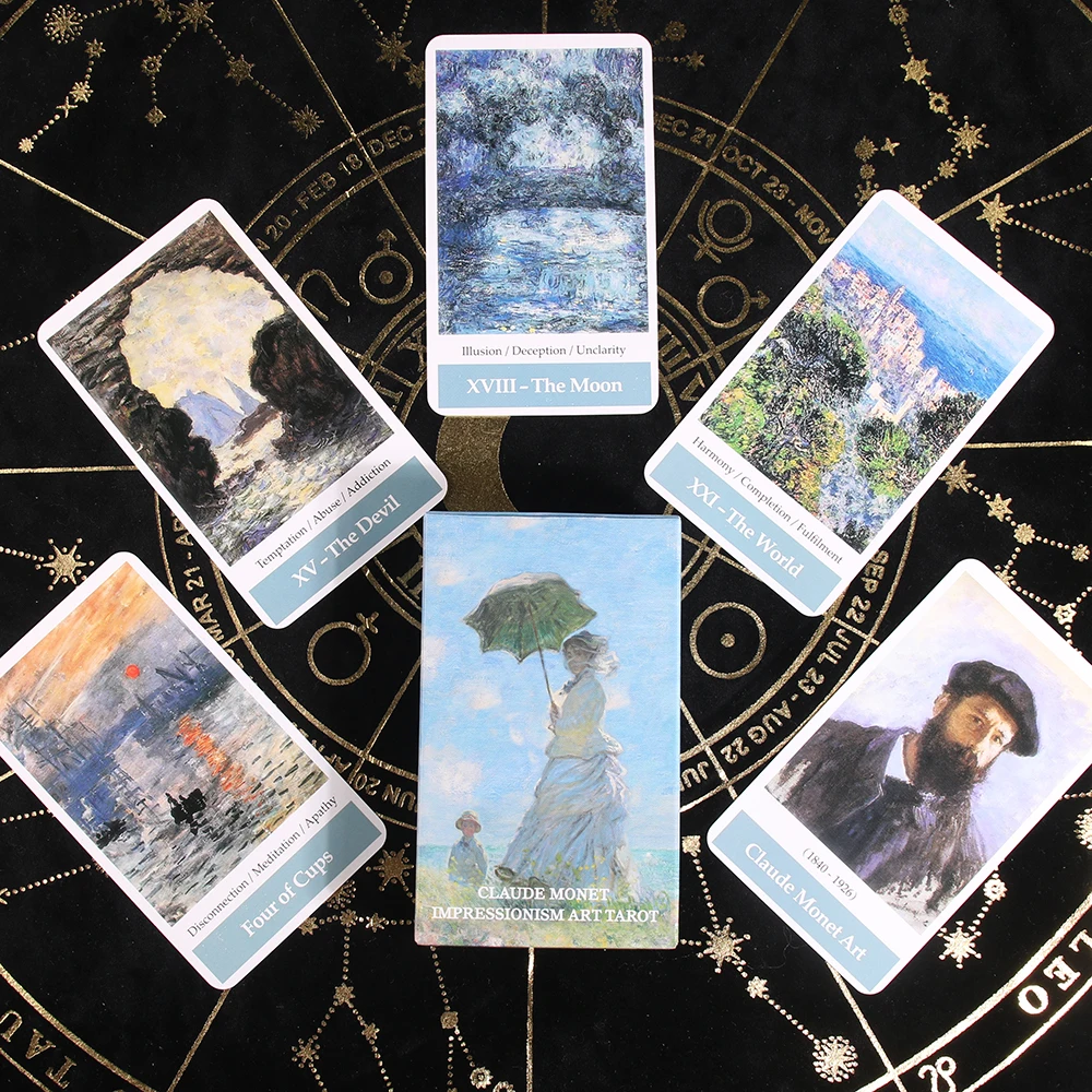 Клод Моне таро колода рандомный Таро карточная игра 78 карт - Цена: 346.09