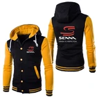 Весна 2021, мужские топы SENNA в колледжском стиле с принтом логотипа, мужская бейсбольная форма, Толстовка на пуговицах, куртка с настраиваемым логотипом, изысканная мужская куртка