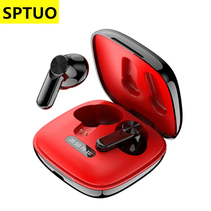

Wireless Earphones Bluetooth V5.0 TWS Sport Audifonos LED Display Headsets With Microphone Denoising Music Gaming headphones