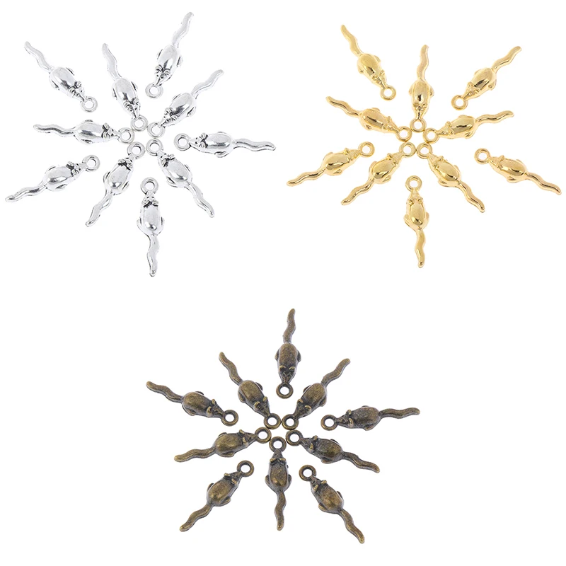 10 шт./компл. подвеска маленькая мышь милая крыса Очаровательные Подвески для