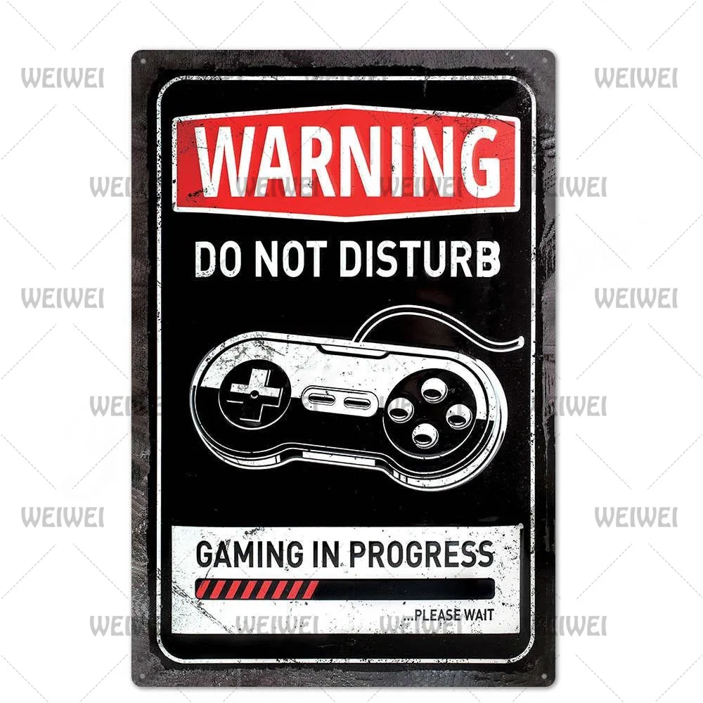

Sign Vintage Metal Plaque Plate Wall Decor DANGER Tin Signs Beware Poster Gift Game Metal