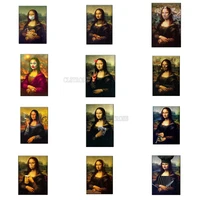 new arrival diamond painting 2021 mona lisa wearing a mask with cooking and singing patterns in the living room decoration
