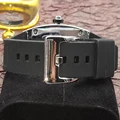Hip-hopowy MISSFOX Tonneau w kształcie mężczyzn zegarki Iced Out moda w stylu klasycznym zegarek pełny stalowy diament wodoodporny zegar Dropshipping