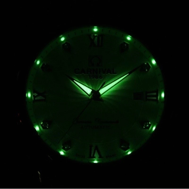 CARNIVAL Brand Fashion Business Watch For Men Luxury Automatic Wristwatch Waterproof Luminous Calendar Clock Hours Reloj Hombre enlarge