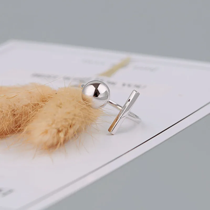 Богемные этнические серебряные кольца с бусинами в форме шара для женщин