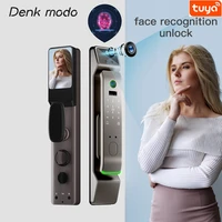 denk modo tuya app smart face recognition lock anti theft fingerprint lock with camera household automatic intelligent lock