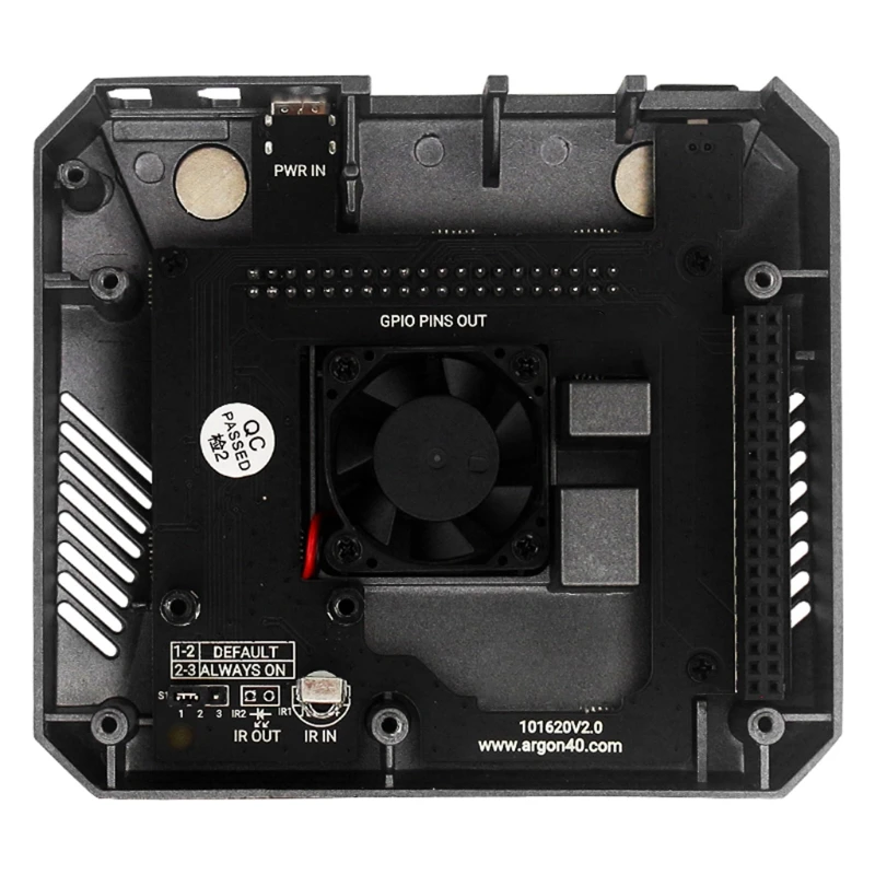 

1Pcs Aluminum Case with Safe Power Button Cooling Fan for Raspberry Pi 4B M18