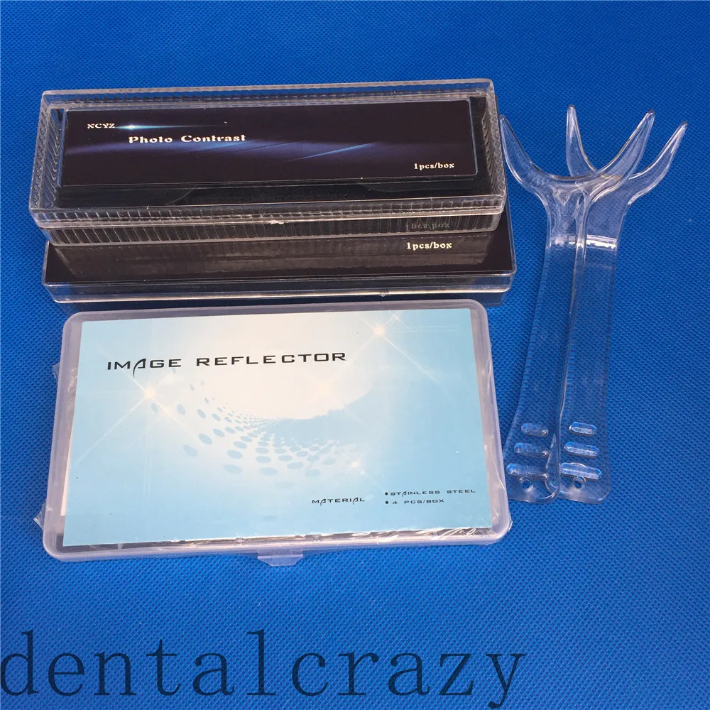 4 стоматологическое зеркало из нержавеющей стали + шт. двухголовый втягиватель 2