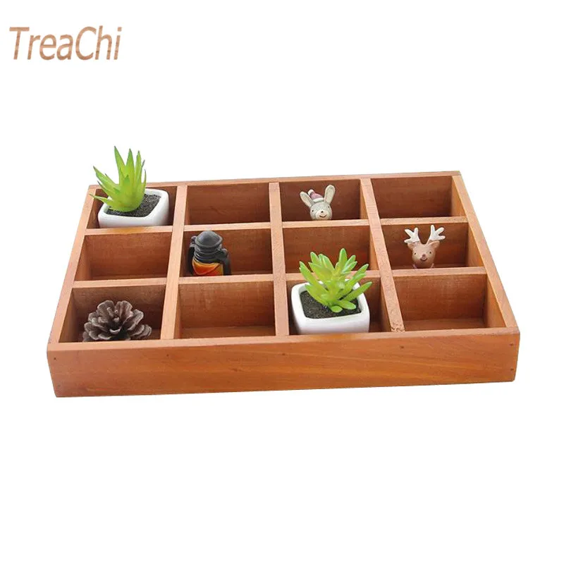 

Grocery Wooden Box Vintage 12 Wood Tabletop Ornaments Jewelry Box Can Grow Meaty Boxes Storage Organizer