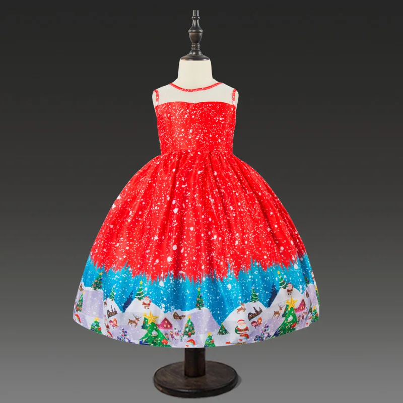 2019 Hot Sale Christmas Princess Dress for Girls Summer Tutu Wedding Birthday Dresses Costume Prom Design | Свадьбы и торжества