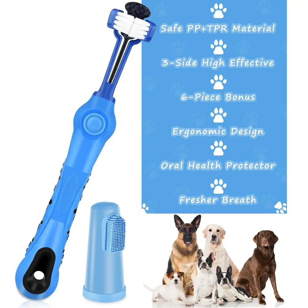 

Pet toothpaste puppy toothpaste toothbrush set medium large dog oral cleaning supplies three-piece cat and dog set