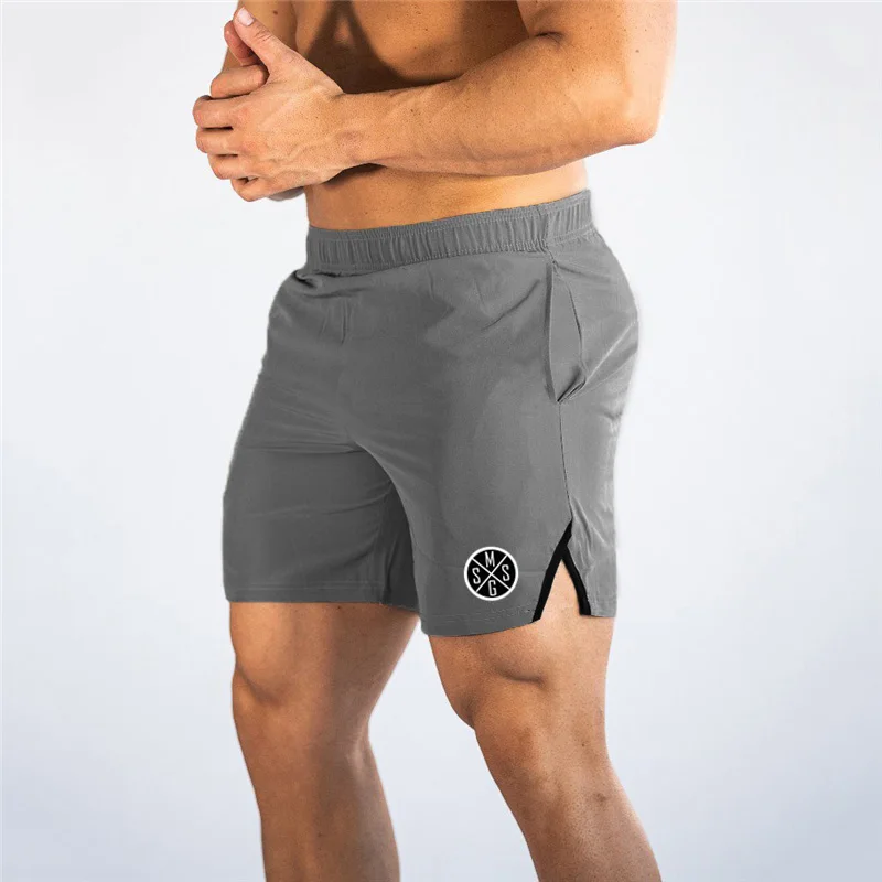 

Mens 2019 Summer New Fashion Quick Dry Shorts Man Gyms Fitness Knee Length Sweatpants Male Jogger Workout Slim fit Short Pants
