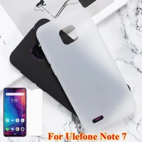anti knock phone shell for ulefone note 7 7p silicone case cover with 9h tempered glass for ulefone note 7 p 7p screen protector
