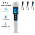 Тестер качества воды 3 в 1, измеритель ОВП и PH, цифровой водонепроницаемый потенциальный анализатор Redox, многопараметрический для питьевой воды