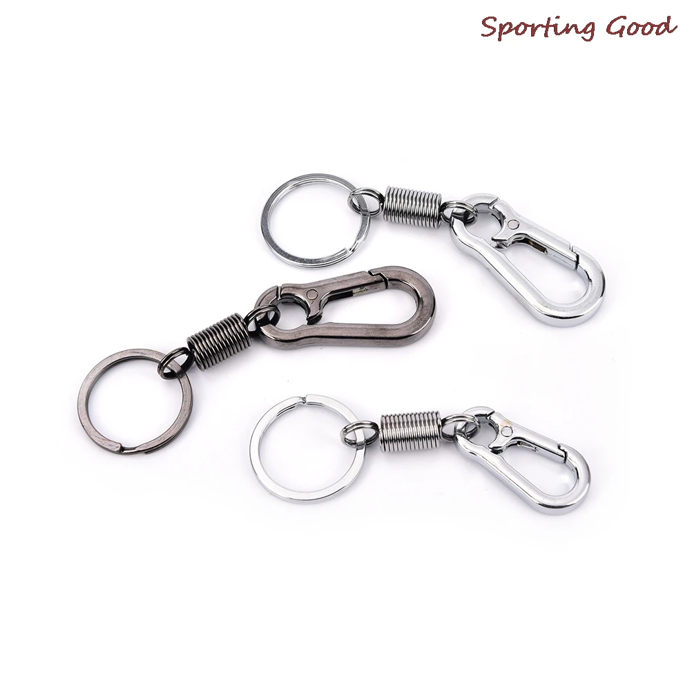 

Наружная пряжка, карабин, брелок, серебристо-черный зажим для поясного ремня из нержавеющей стали, пряжка против потери, подвесной выдвижно...