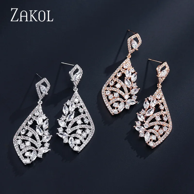 Женские серьги подвески с фианитом FSEP2086|Серьги-подвески| |