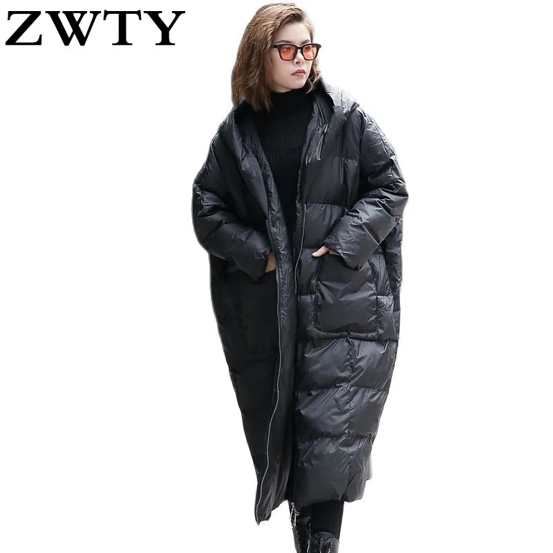

2021 new winter jacket with long-sleeved hood Solid color black cotton-padded warm large size parkas women's jacket fashion