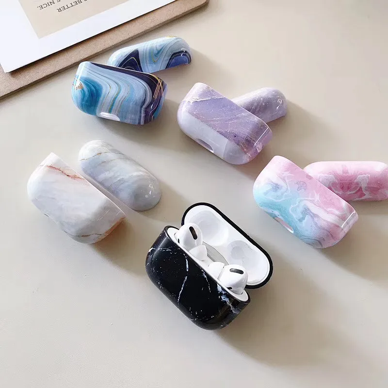 Мраморный чехол для Airpods Pro, чехол для беспроводных Bluetooth наушников, чехол для Airpod 3, чехол для Apple Air Pods Pro, Fundas Coque