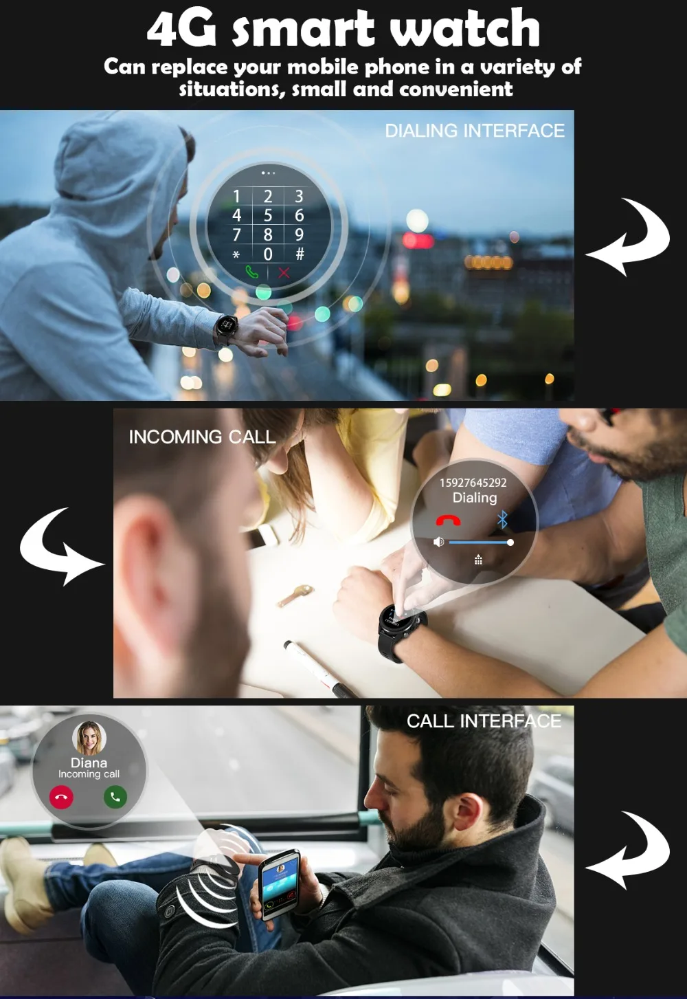 696 KC05 новые модные 4G Смарт-часы 5MP HD камера gps 610 мАч большой емкости батареи водонепроницаемые спортивные Смарт-часы 1 Гб+ 16 Гб