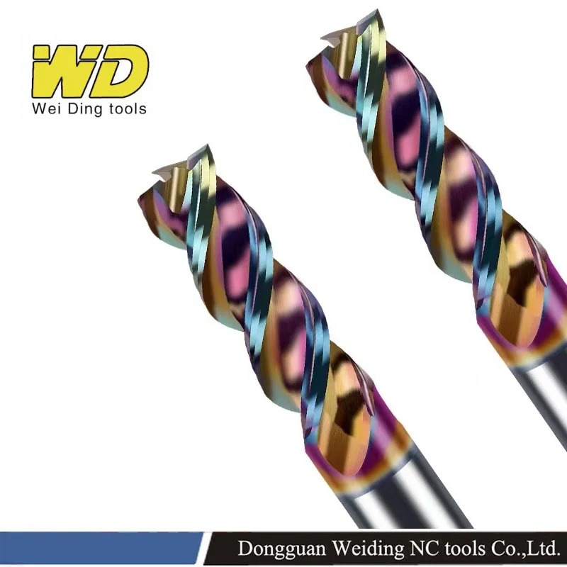 

1-20mm Colorful coated Aluminum Copper Wood Cutter Endmill 3 Flute Cnc Milling Tools Tungsten Steel Milling Cutter End Mill