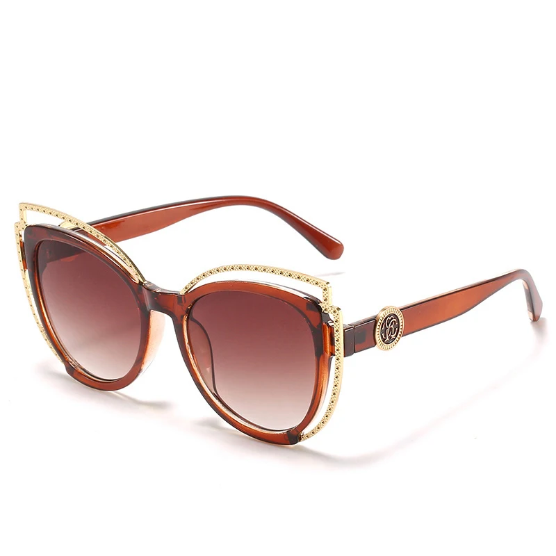 Очки солнцезащитные женские кошачий глаз модные роскошные брендовые