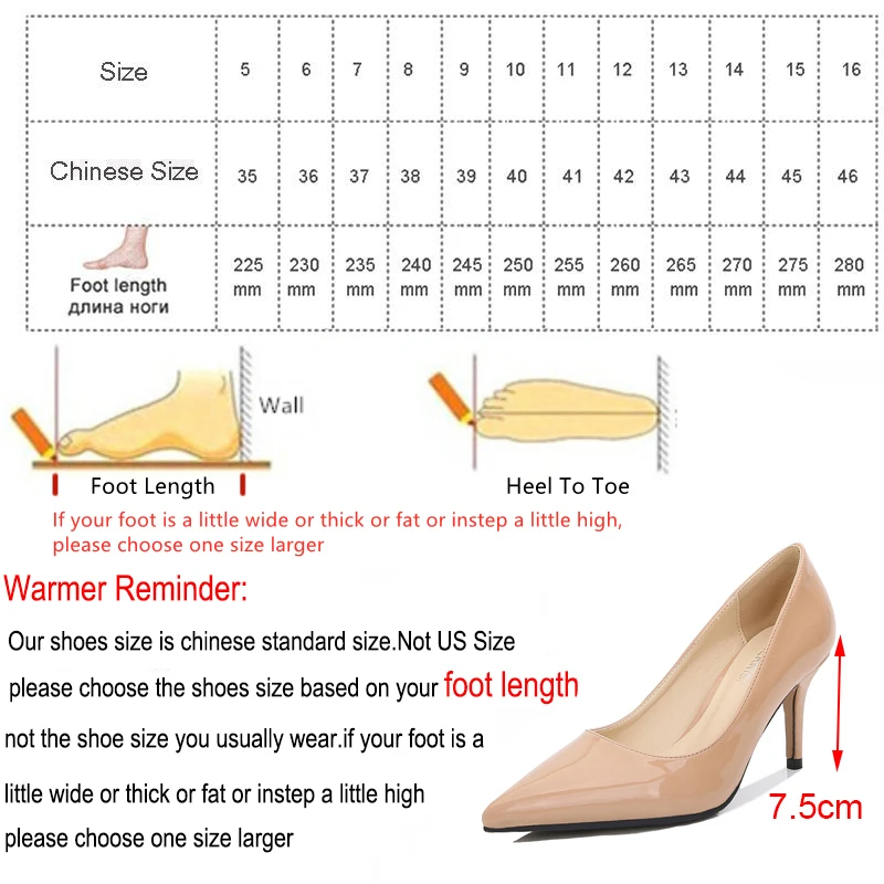 

New Casual Daily Women Pumps Stiletto High Heels 7.5cm Solid Color Office Fairy Style New High Quality Shoes Large Size 35-46