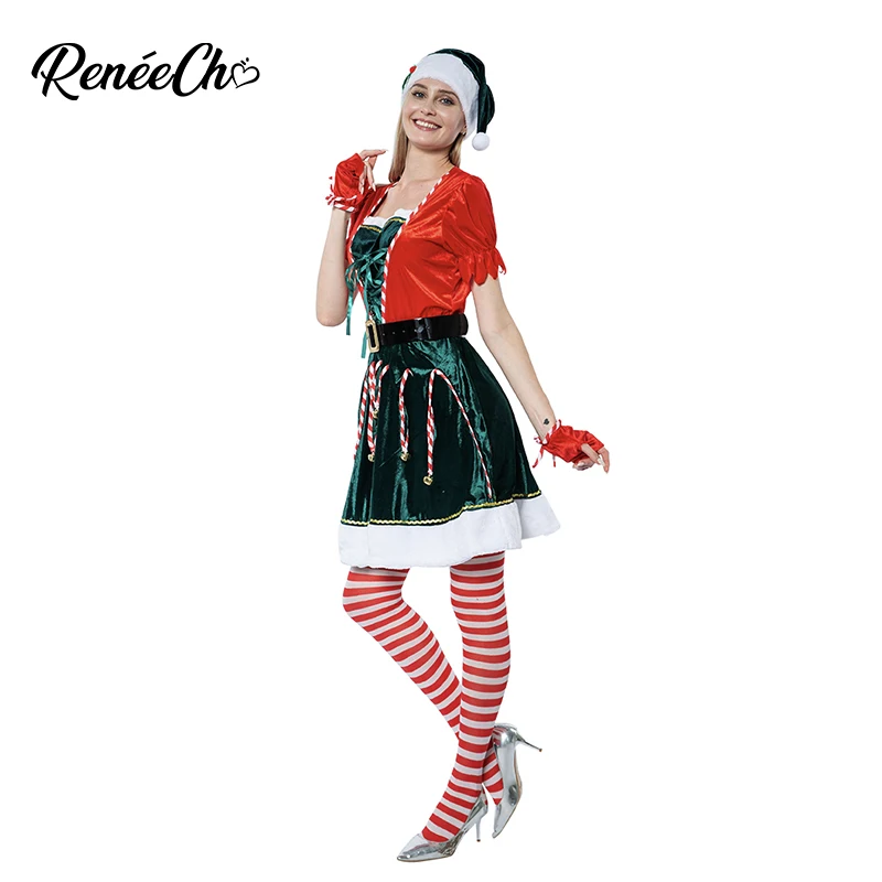Новый женский костюм эльфа Рождественский рождественские костюмы для женщин