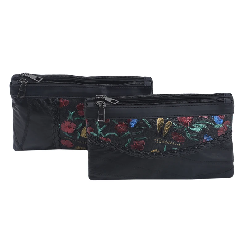 

Vintage Flower Stripe Pattern Messenger Bags Women Evening Clutch Quality Weaving PU Leather Shoulder Sling Purse