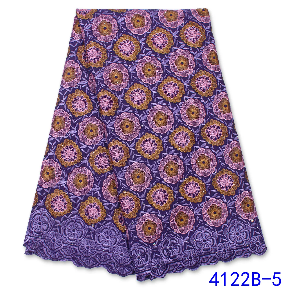 NI.AI Африканское хлопковое кружево швейцарская вуаль ткань высокого качества с