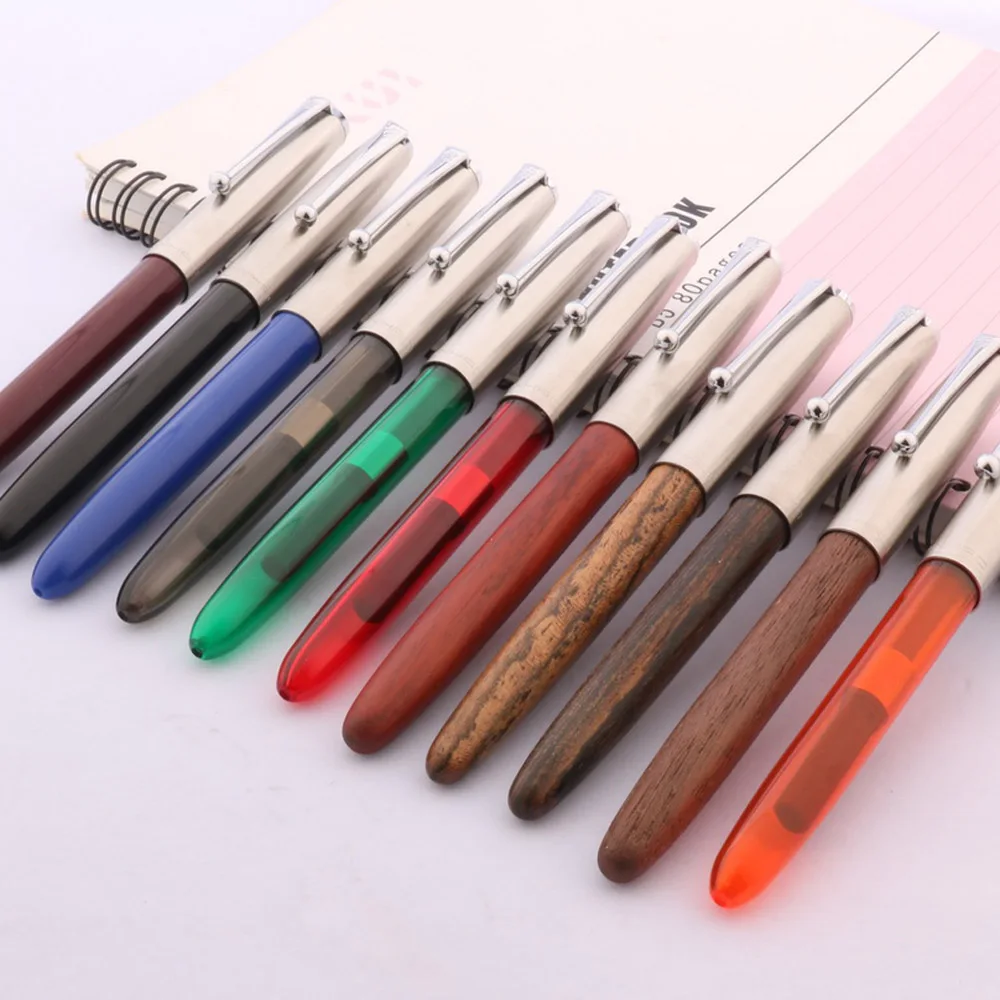 Фото Перьевая ручка JINHAO 51-A, Классическая, пластиковая, прозрачная, ручка, канцелярские принадлежности для офиса №3