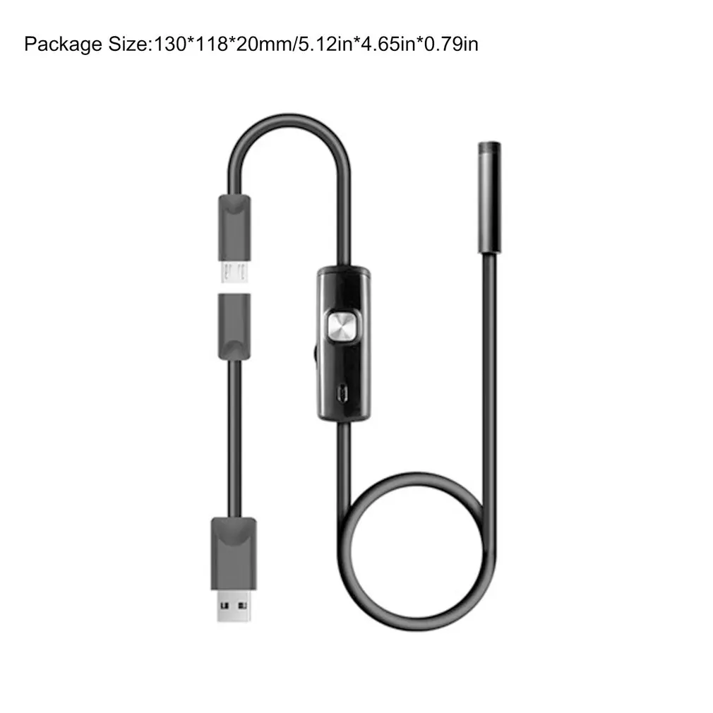 

2M 1M 5.5mm 7mm Endoscope Camera Flexible IP67 Waterproof Inspection Borescope Camera for Android PC Notebook 6LEDs Adjustable