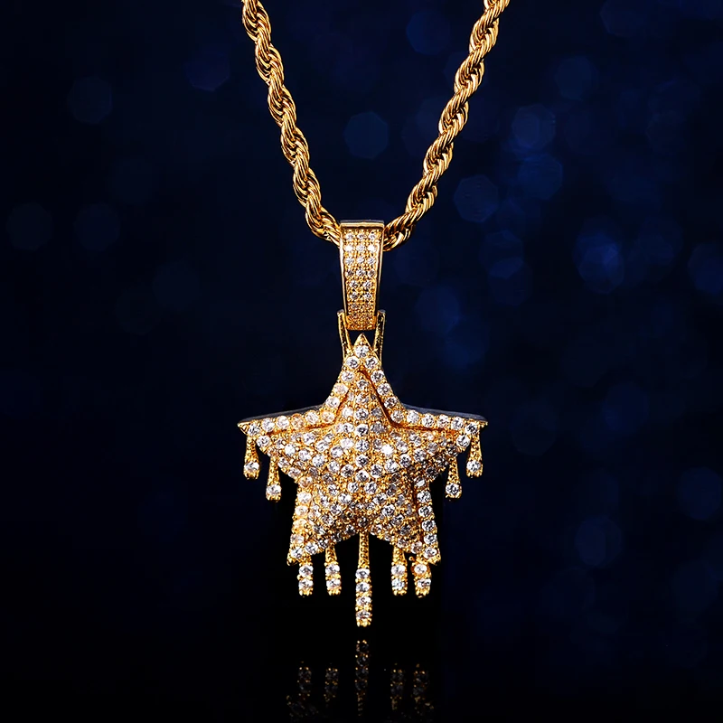 Роскошные сверкающие Подвески со звездочками и кристаллами ожерелья для тенниса