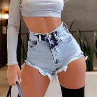 female fashion casual summer cool women denim booty shorts high waists leg openings hole plus size sexy short jeans