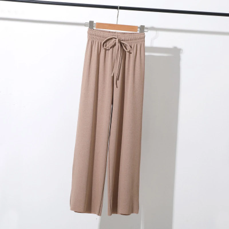 

Pants Women Fashion Wide-leg Pants Female Loose Large Size High Quality Casual Pants Ladies High Waist Was Thin Trousers QX274