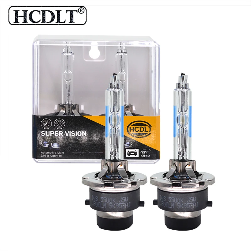 HCDLT 2 шт. 35 Вт/55 Вт 5500K D2S Автомобильная фара ксеноновая HID лампа D4S Сменные лампы для
