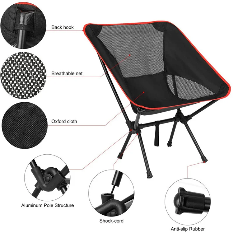 Outdoor Camping Chair Oxford Cloth Portable Folding Lengthen Camping Seat for Fishing Festival Picnic BBQ Beach Ultralight Chair enlarge