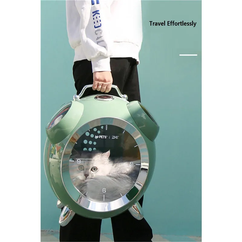 

Многофункциональная вместительная переноска для домашних питомцев, рюкзак для переноски капсул и кошек с сигнализацией, воздухопроницаем...