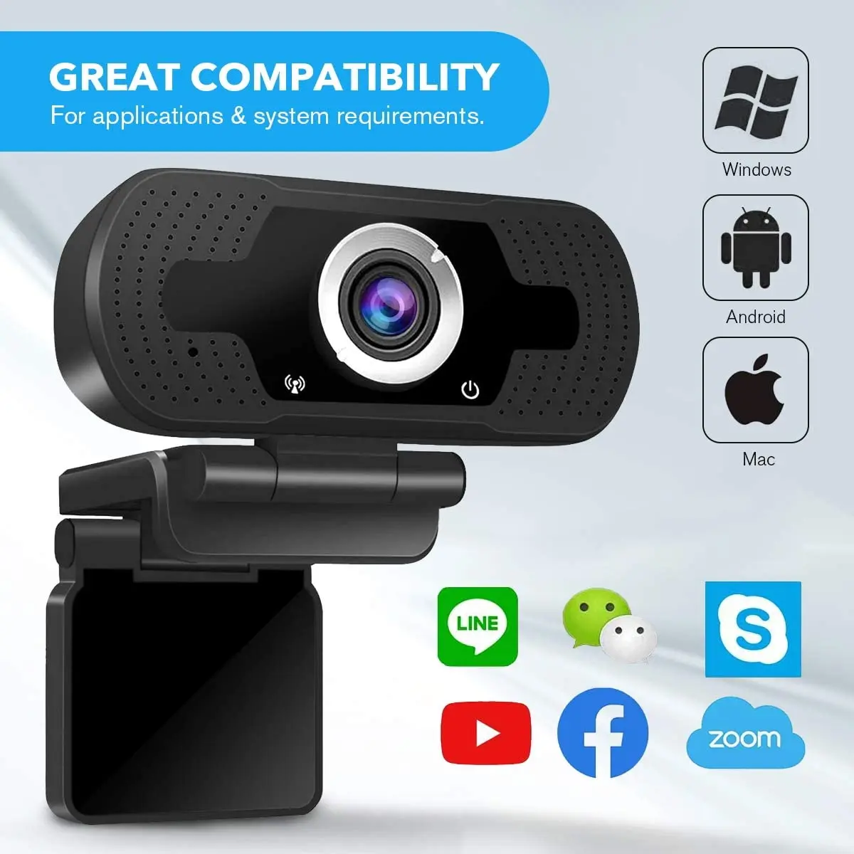 

Webcam 1080P Full HD Web Camera With Built-in Microphone USB Plug g Web Cam For PC Computer Mac Laptop Desktop