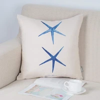 4545 cm sofa decorative cushion covers polyester throw pillow case home decor summer beach sea starfish printed pillowcase