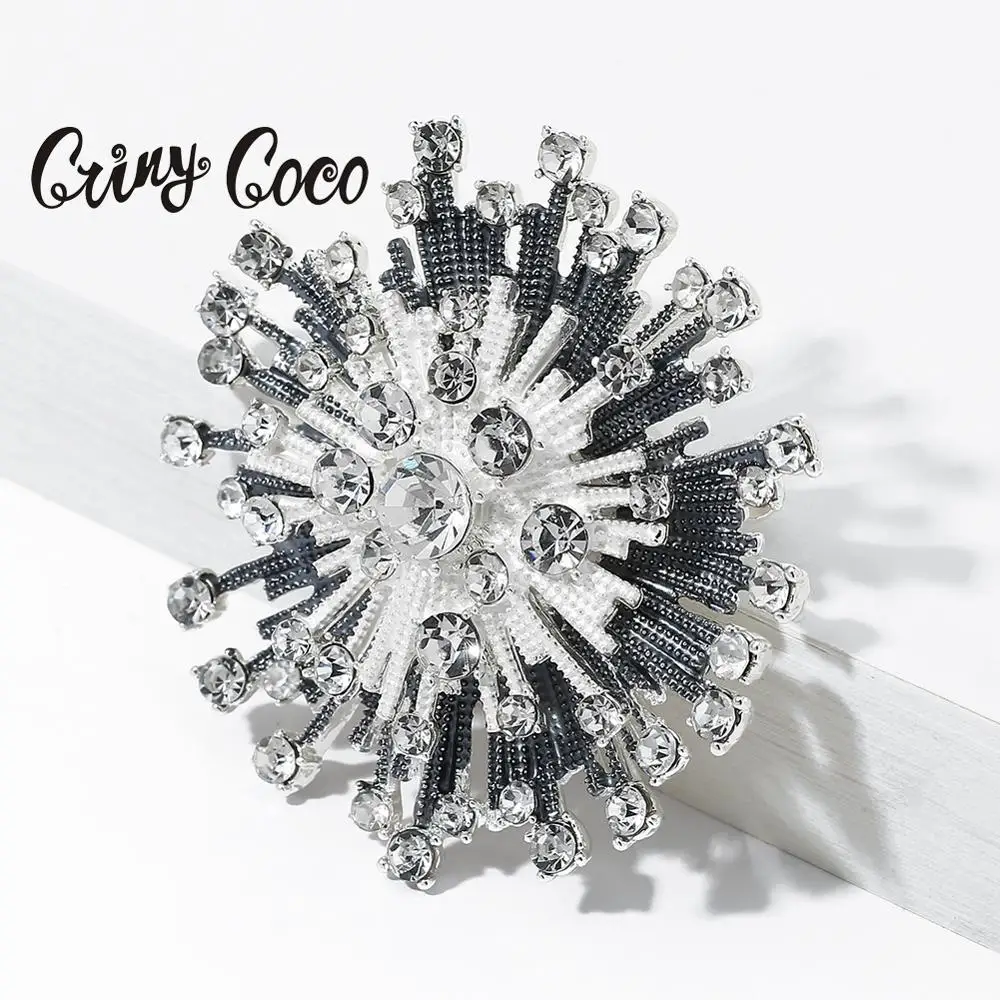 Cring Coco винтажные хрустальные броши с большим цветком декоративные булавки брошь