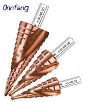 hss m35 cobalt step drill 4 124 204 32mm triangle shank high speed steel drill bits spiral groove 304 stainless steel drill