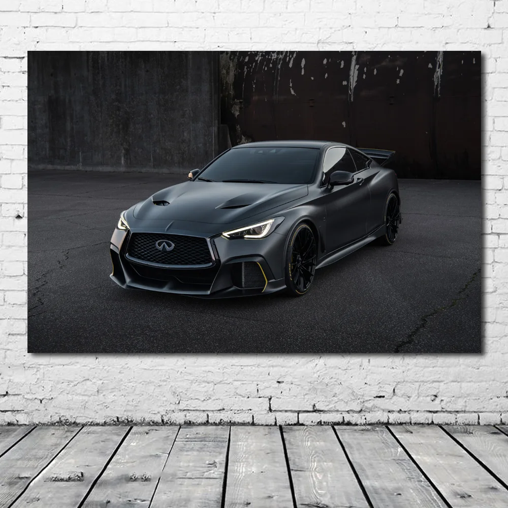 2018 г. INFINITI Q60 Project Black S SportsCar Настенная картина плакаты и принты на холсте
