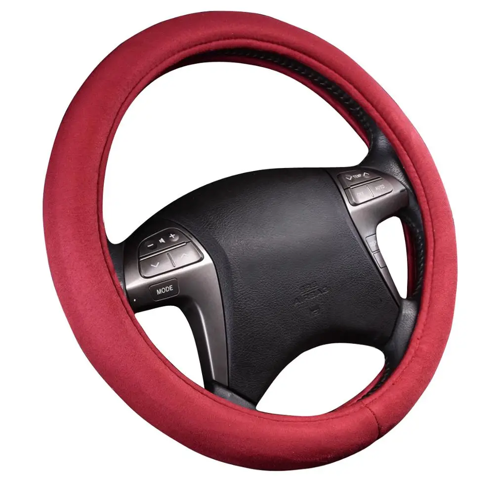 Car pass плюшевые эластичные Тип чехол рулевого колеса автомобиля DIY авто в