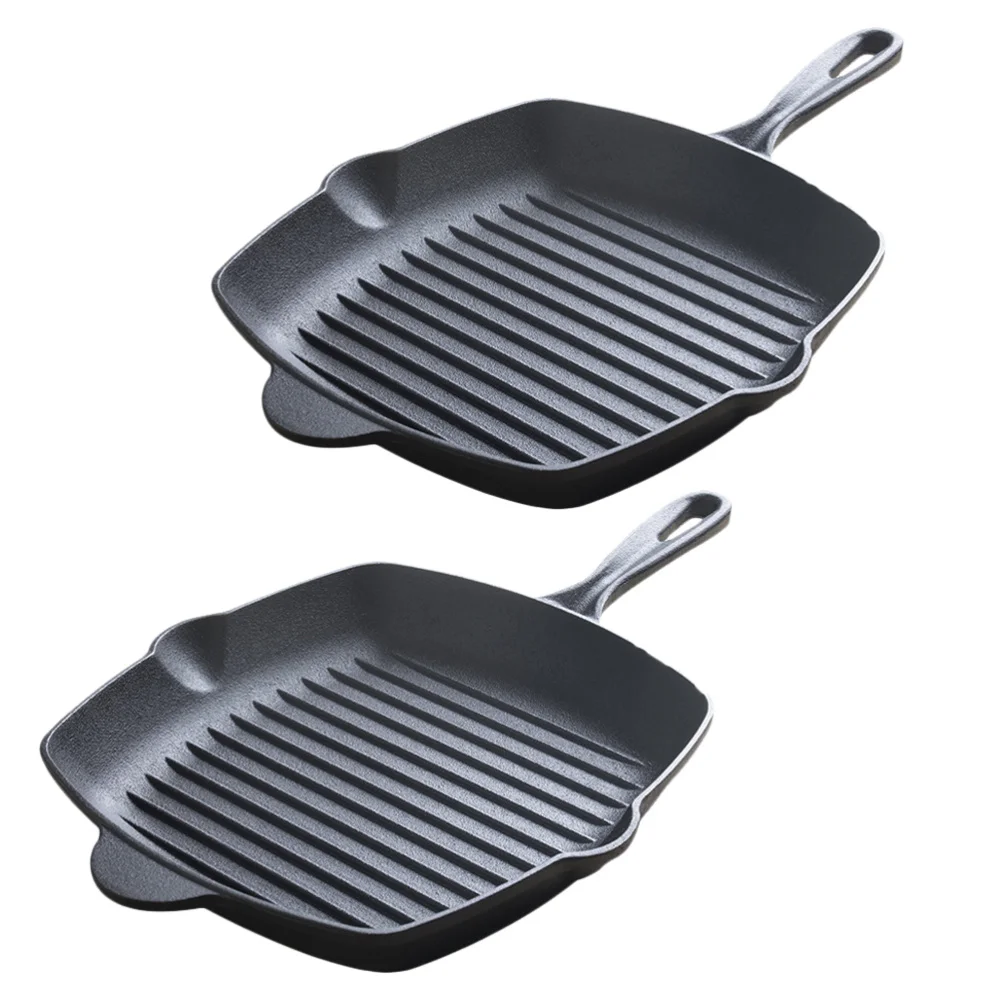 

2pcs Frying Pans Breakfast Kitchen Cooking Pan Durable Iron Eggs Cooking Pans